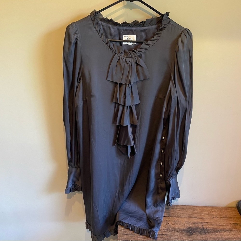 Vintage Milly of New York Silk Ruffle Dress Fully Lined